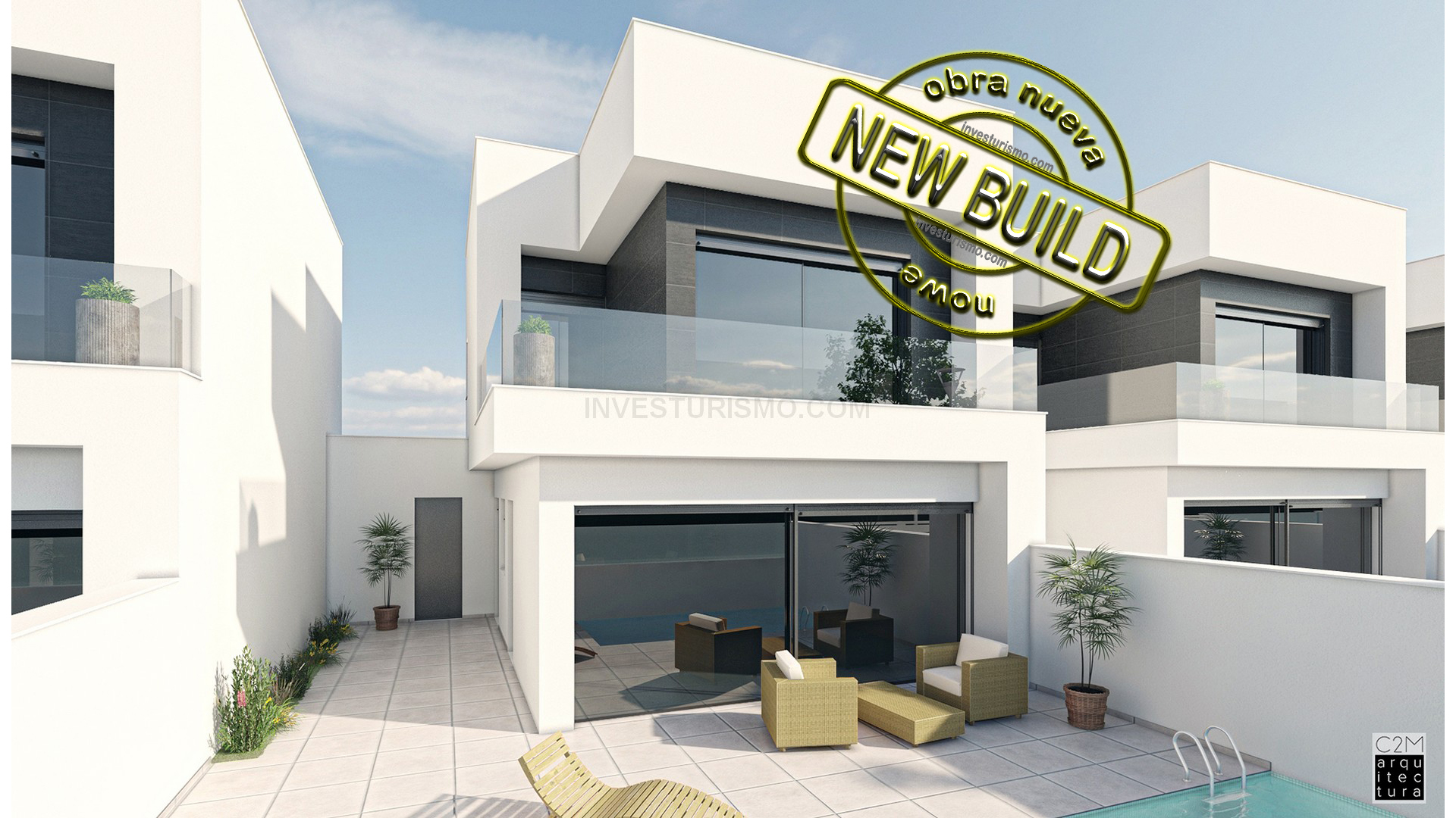 New build semi-detached villas 3 bedrooms in San Pedro Del Pinatar